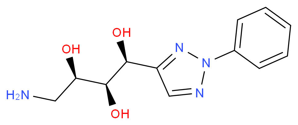 (1S,2S,3R)-4-amino-1-(2-phenyl-2H-1,2,3-triazol-4-yl)butane-1,2,3-triol_Molecular_structure_CAS_)