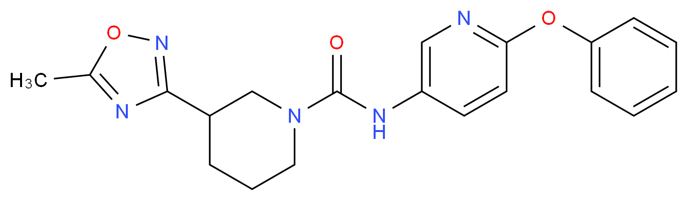 3-(5-methyl-1,2,4-oxadiazol-3-yl)-N-(6-phenoxypyridin-3-yl)piperidine-1-carboxamide_Molecular_structure_CAS_)