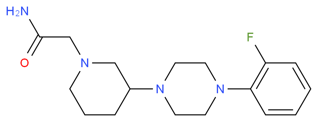 2-{3-[4-(2-fluorophenyl)-1-piperazinyl]-1-piperidinyl}acetamide_Molecular_structure_CAS_)