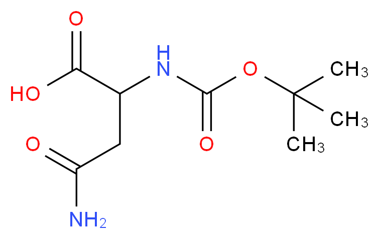 2-{[(tert-butoxy)carbonyl]amino}-3-carbamoylpropanoic acid_Molecular_structure_CAS_)