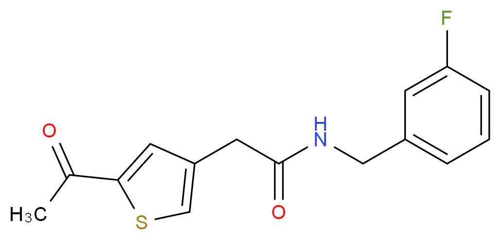 2-(5-acetyl-3-thienyl)-N-(3-fluorobenzyl)acetamide_Molecular_structure_CAS_)