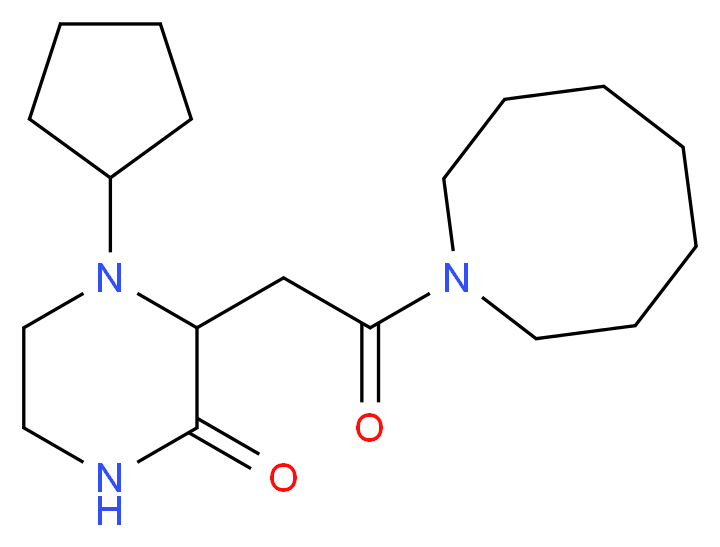 3-[2-(1-azocanyl)-2-oxoethyl]-4-cyclopentyl-2-piperazinone_Molecular_structure_CAS_)