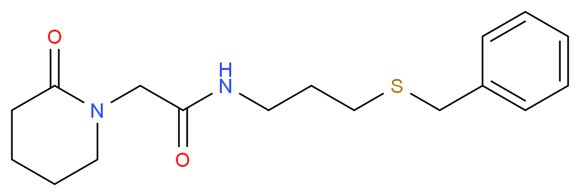 N-[3-(benzylthio)propyl]-2-(2-oxopiperidin-1-yl)acetamide_Molecular_structure_CAS_)
