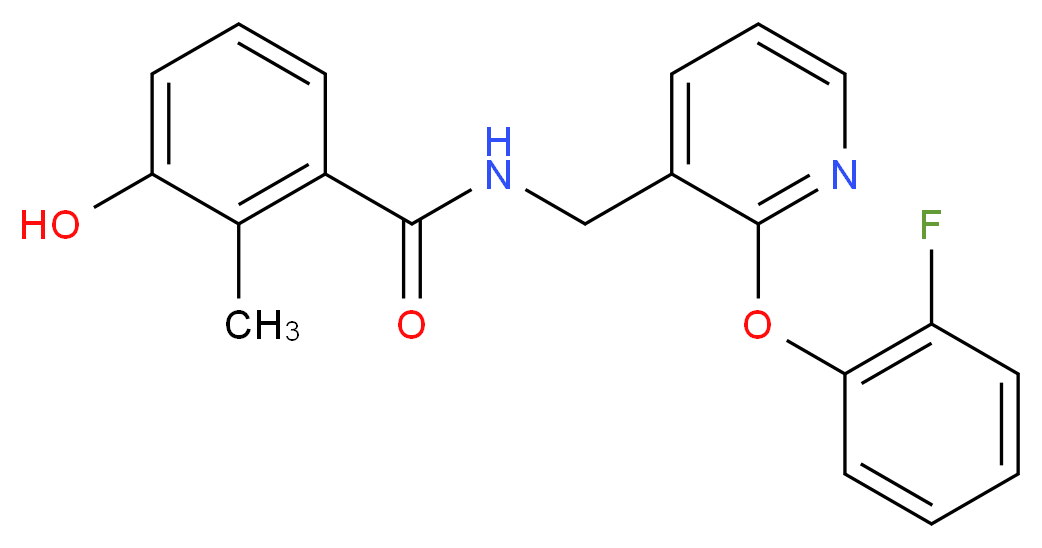N-{[2-(2-fluorophenoxy)pyridin-3-yl]methyl}-3-hydroxy-2-methylbenzamide_Molecular_structure_CAS_)