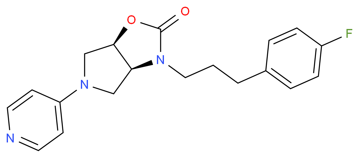 (3aS*,6aR*)-3-[3-(4-fluorophenyl)propyl]-5-(4-pyridinyl)hexahydro-2H-pyrrolo[3,4-d][1,3]oxazol-2-one_Molecular_structure_CAS_)