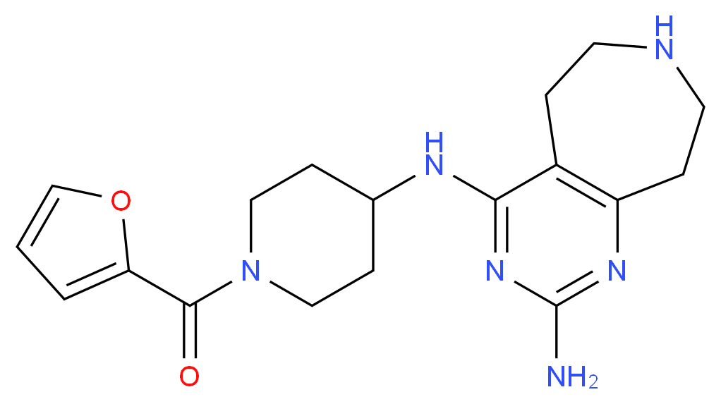 N~4~-[1-(2-furoyl)piperidin-4-yl]-6,7,8,9-tetrahydro-5H-pyrimido[4,5-d]azepine-2,4-diamine_Molecular_structure_CAS_)