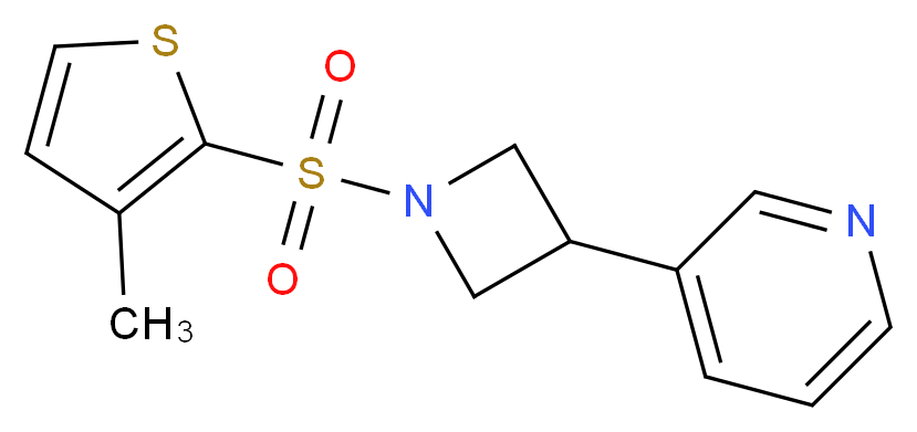 3-{1-[(3-methyl-2-thienyl)sulfonyl]-3-azetidinyl}pyridine_Molecular_structure_CAS_)