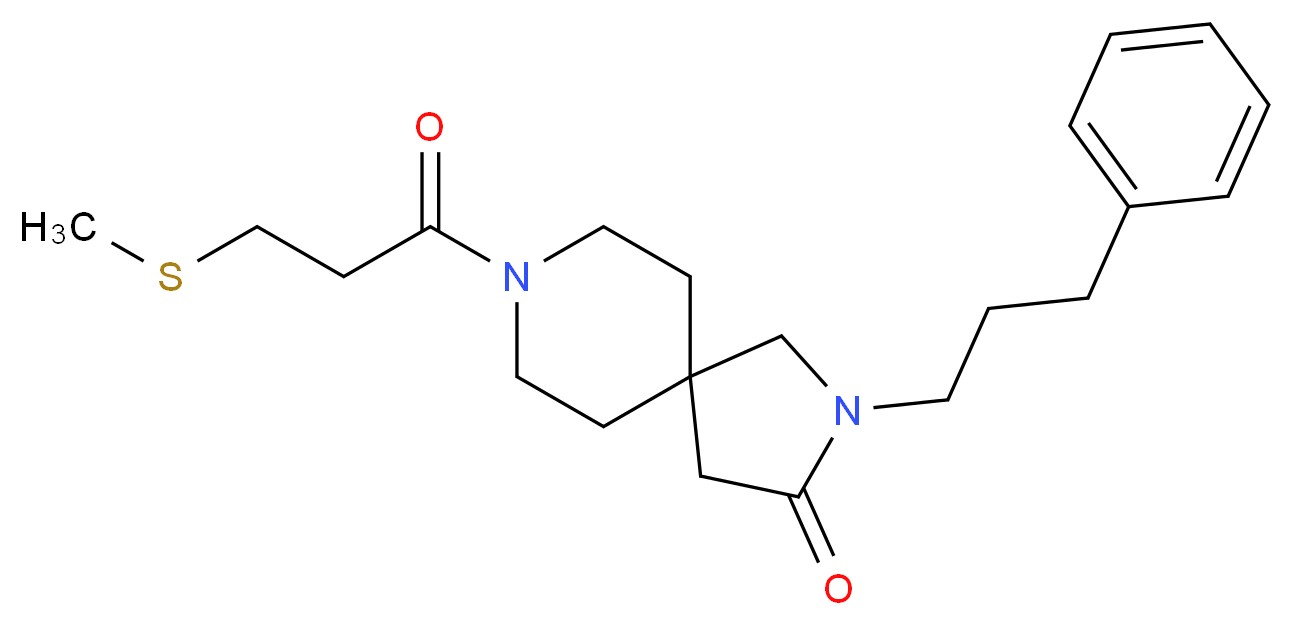8-[3-(methylthio)propanoyl]-2-(3-phenylpropyl)-2,8-diazaspiro[4.5]decan-3-one_Molecular_structure_CAS_)