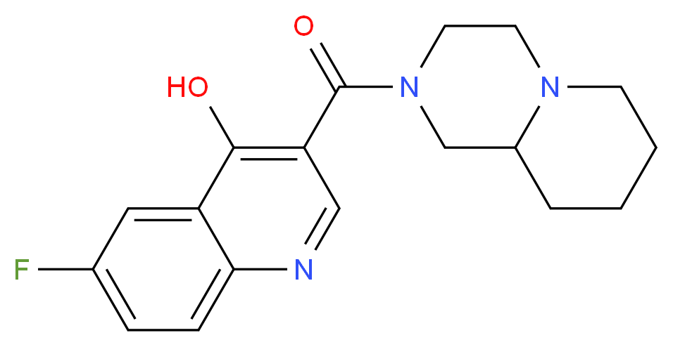 6-fluoro-3-(octahydro-2H-pyrido[1,2-a]pyrazin-2-ylcarbonyl)quinolin-4-ol_Molecular_structure_CAS_)