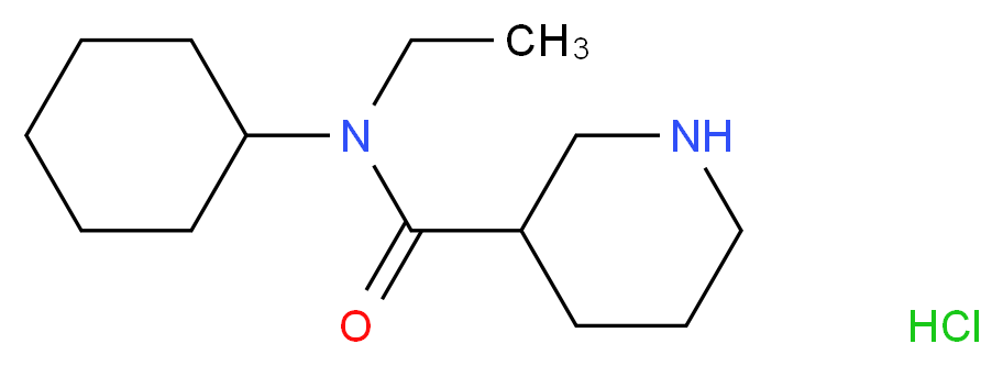 N-Cyclohexyl-N-ethyl-3-piperidinecarboxamide hydrochloride_Molecular_structure_CAS_)