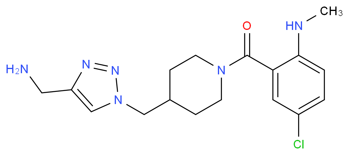 2-[(4-{[4-(aminomethyl)-1H-1,2,3-triazol-1-yl]methyl}piperidin-1-yl)carbonyl]-4-chloro-N-methylaniline_Molecular_structure_CAS_)