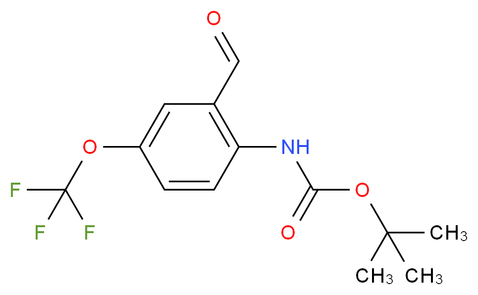 2-Amino-5-(trifluoromethoxy)benzaldehyde, N-BOC protected 94%_Molecular_structure_CAS_)