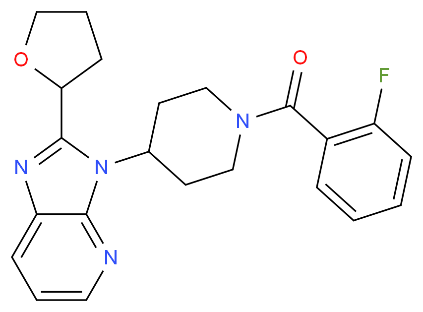 3-[1-(2-fluorobenzoyl)-4-piperidinyl]-2-(tetrahydro-2-furanyl)-3H-imidazo[4,5-b]pyridine_Molecular_structure_CAS_)