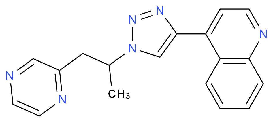 4-[1-(1-methyl-2-pyrazin-2-ylethyl)-1H-1,2,3-triazol-4-yl]quinoline_Molecular_structure_CAS_)