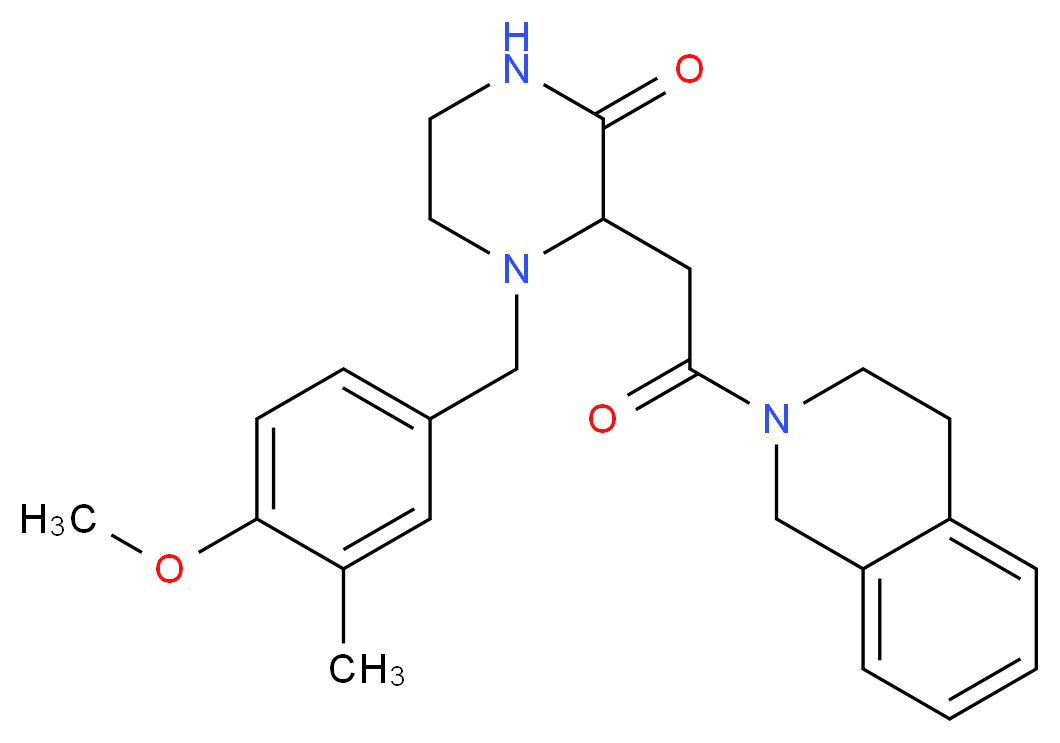 3-[2-(3,4-dihydro-2(1H)-isoquinolinyl)-2-oxoethyl]-4-(4-methoxy-3-methylbenzyl)-2-piperazinone_Molecular_structure_CAS_)