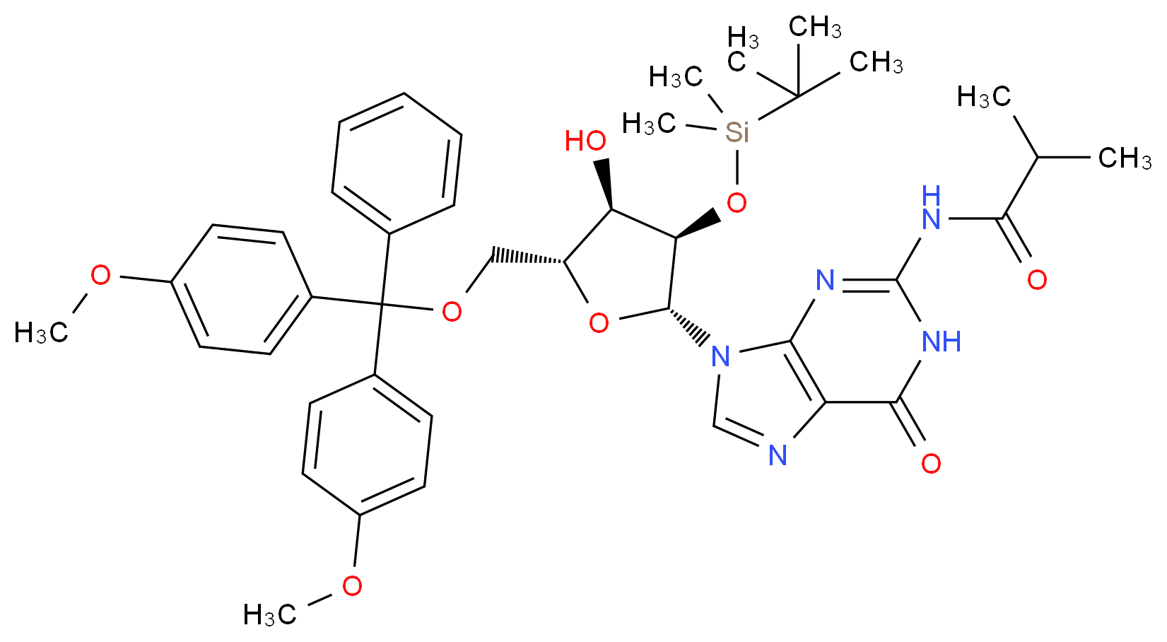 5'-O-DMT-2'-O-iBu-N-Bz-Guanosine_Molecular_structure_CAS_81279-39-2)