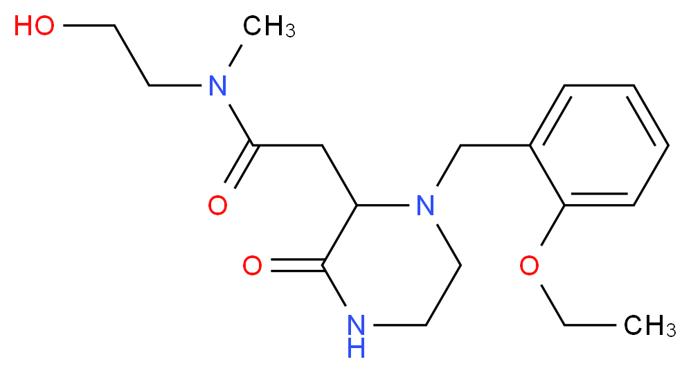 2-[1-(2-ethoxybenzyl)-3-oxo-2-piperazinyl]-N-(2-hydroxyethyl)-N-methylacetamide_Molecular_structure_CAS_)