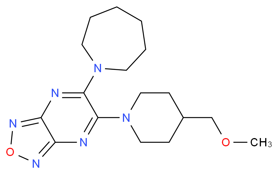 5-(1-azepanyl)-6-[4-(methoxymethyl)-1-piperidinyl][1,2,5]oxadiazolo[3,4-b]pyrazine_Molecular_structure_CAS_)
