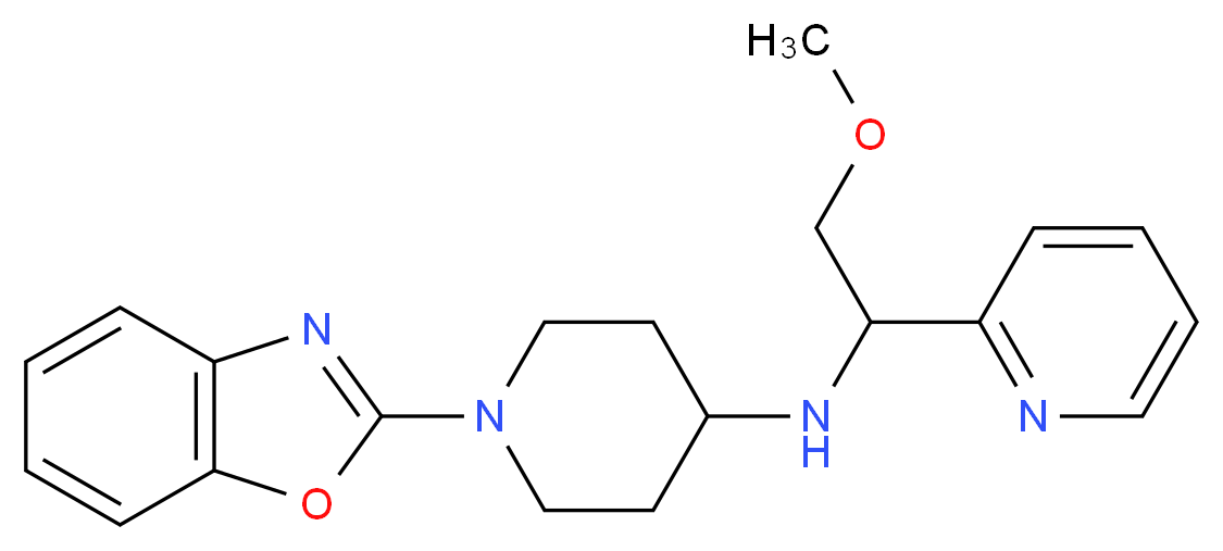 1-(1,3-benzoxazol-2-yl)-N-(2-methoxy-1-pyridin-2-ylethyl)piperidin-4-amine_Molecular_structure_CAS_)