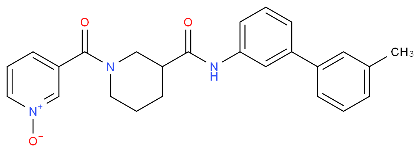 N-(3'-methyl-3-biphenylyl)-1-[(1-oxido-3-pyridinyl)carbonyl]-3-piperidinecarboxamide_Molecular_structure_CAS_)