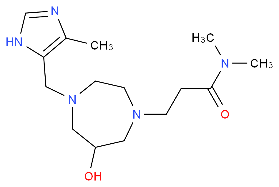 3-{6-hydroxy-4-[(4-methyl-1H-imidazol-5-yl)methyl]-1,4-diazepan-1-yl}-N,N-dimethylpropanamide_Molecular_structure_CAS_)