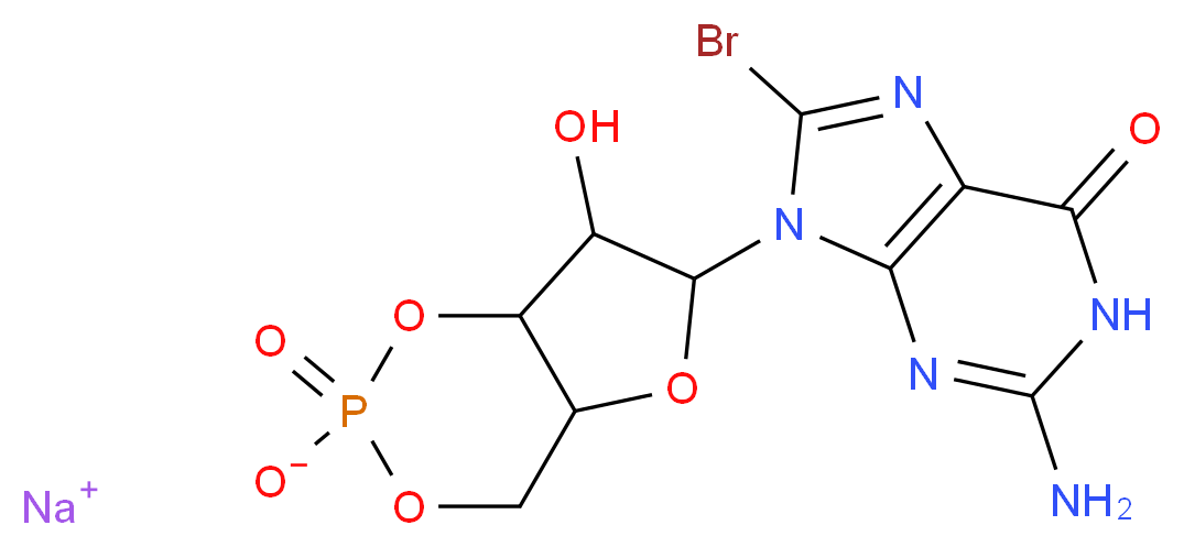 8-BROMOGUANOSINE-3',5'-cyclic-MONOPHOSPHATE SODIUM SALT_Molecular_structure_CAS_51116-01-9)
