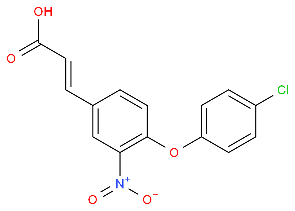 3-[4-(4-Chlorophenoxy)-3-nitrophenyl]acrylic acid_Molecular_structure_CAS_)