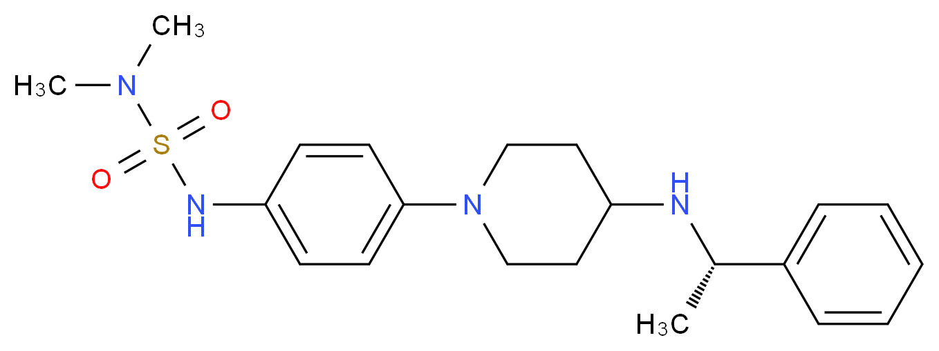 N,N-dimethyl-N'-[4-(4-{[(1S)-1-phenylethyl]amino}-1-piperidinyl)phenyl]sulfamide_Molecular_structure_CAS_)