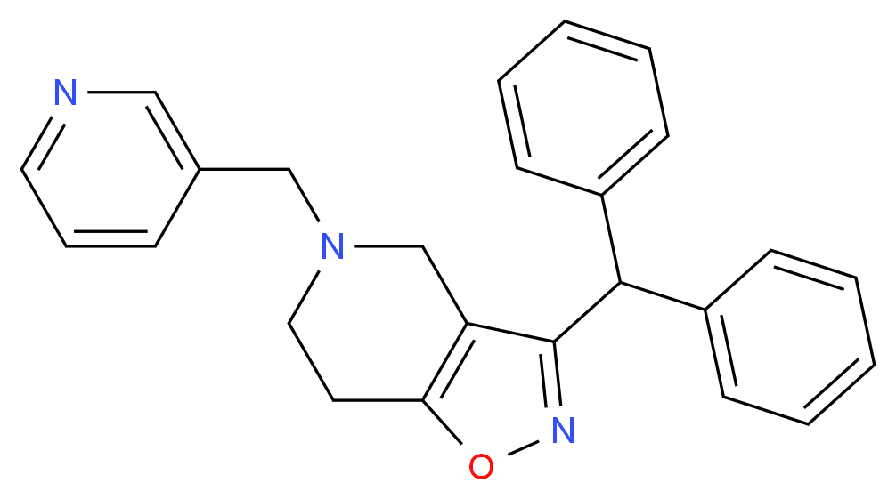 3-(diphenylmethyl)-5-(3-pyridinylmethyl)-4,5,6,7-tetrahydroisoxazolo[4,5-c]pyridine_Molecular_structure_CAS_)