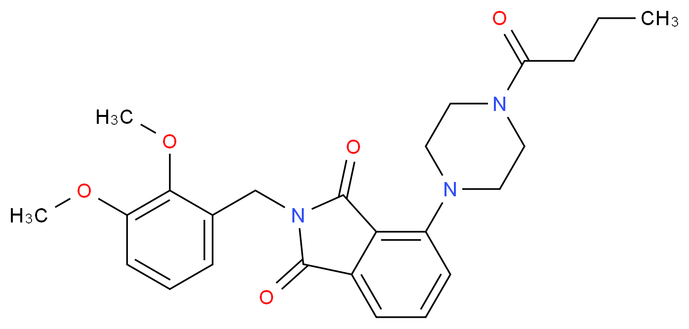4-(4-butyryl-1-piperazinyl)-2-(2,3-dimethoxybenzyl)-1H-isoindole-1,3(2H)-dione_Molecular_structure_CAS_)