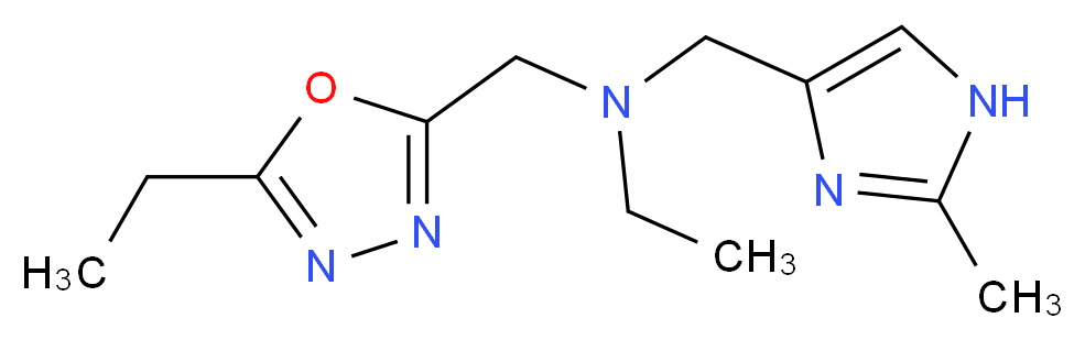 N-[(5-ethyl-1,3,4-oxadiazol-2-yl)methyl]-N-[(2-methyl-1H-imidazol-4-yl)methyl]ethanamine_Molecular_structure_CAS_)