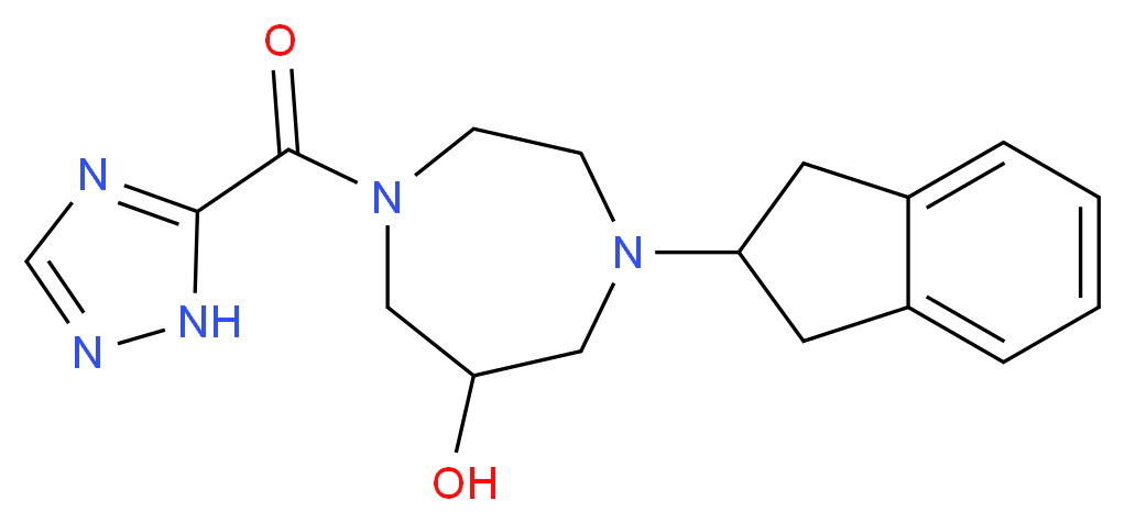 1-(2,3-dihydro-1H-inden-2-yl)-4-(1H-1,2,4-triazol-5-ylcarbonyl)-1,4-diazepan-6-ol_Molecular_structure_CAS_)