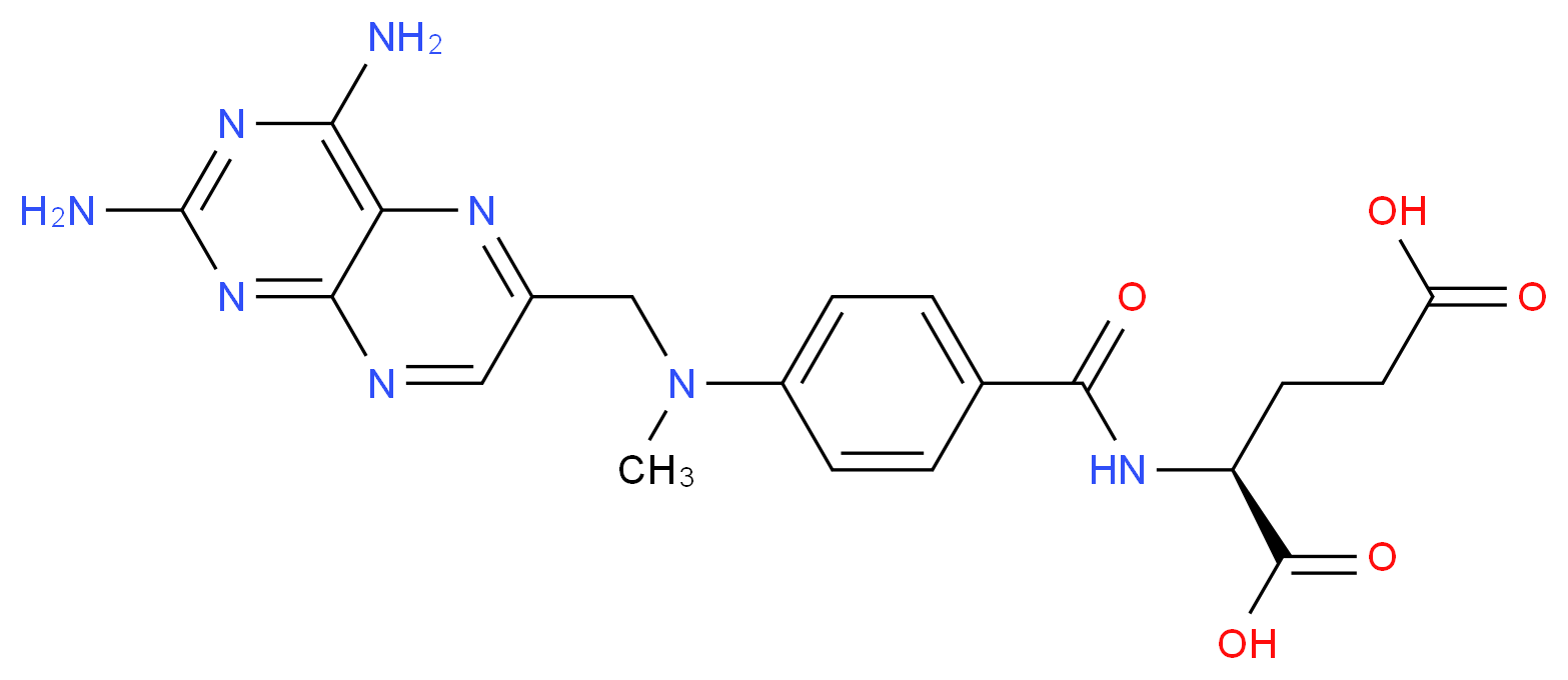 (S)-2-(4-(((2,4-Diaminopteridin-6-yl)methyl)(methyl)amino)benzamido)pentanedioic acid_Molecular_structure_CAS_59-05-2)