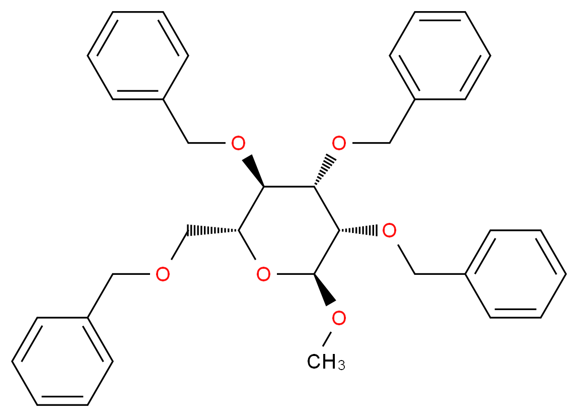 Methyl 2,3,4,6-Tetra-O-benzyl-α-D-mannopyranoside_Molecular_structure_CAS_61330-62-9)
