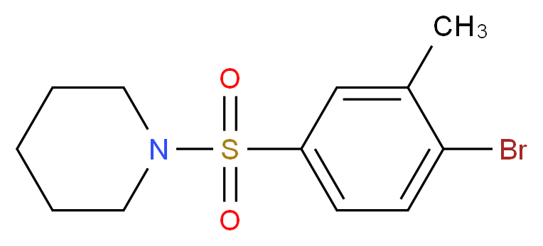 1-((4-Bromo-3-methylphenyl)sulfonyl)piperidine_Molecular_structure_CAS_332906-22-6)