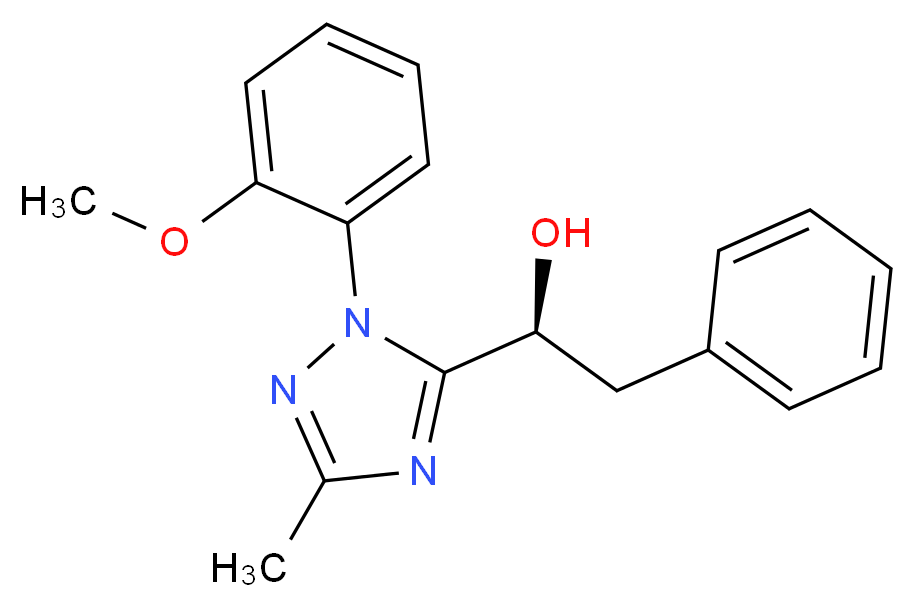 (1S)-1-[1-(2-methoxyphenyl)-3-methyl-1H-1,2,4-triazol-5-yl]-2-phenylethanol_Molecular_structure_CAS_)
