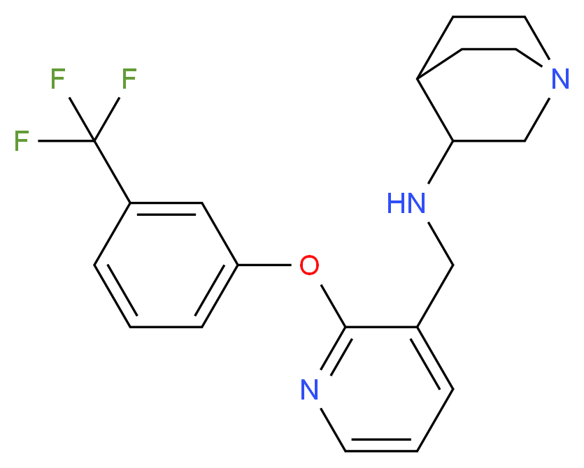 N-({2-[3-(trifluoromethyl)phenoxy]pyridin-3-yl}methyl)quinuclidin-3-amine_Molecular_structure_CAS_)