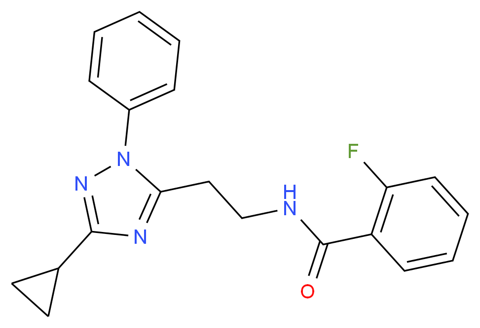 N-[2-(3-cyclopropyl-1-phenyl-1H-1,2,4-triazol-5-yl)ethyl]-2-fluorobenzamide_Molecular_structure_CAS_)