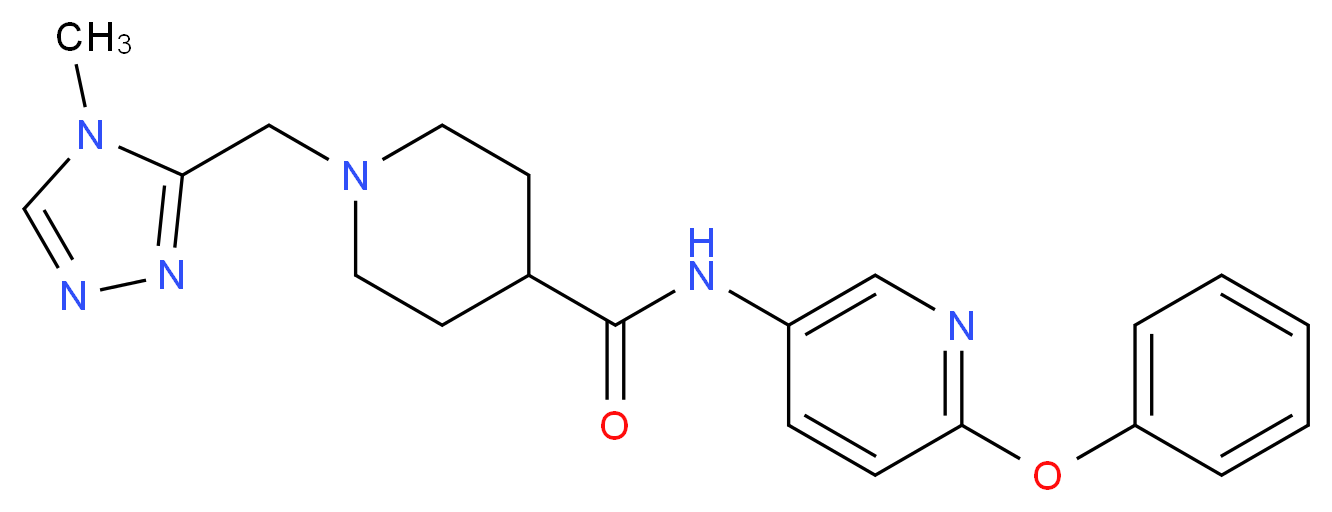 1-[(4-methyl-4H-1,2,4-triazol-3-yl)methyl]-N-(6-phenoxypyridin-3-yl)piperidine-4-carboxamide_Molecular_structure_CAS_)