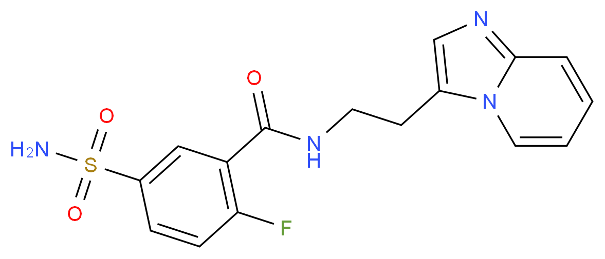 5-(aminosulfonyl)-2-fluoro-N-(2-imidazo[1,2-a]pyridin-3-ylethyl)benzamide_Molecular_structure_CAS_)
