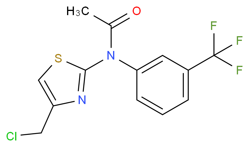 N-[4-(chloromethyl)-1,3-thiazol-2-yl]-N-[3-(trifluoromethyl)phenyl]acetamide_Molecular_structure_CAS_)