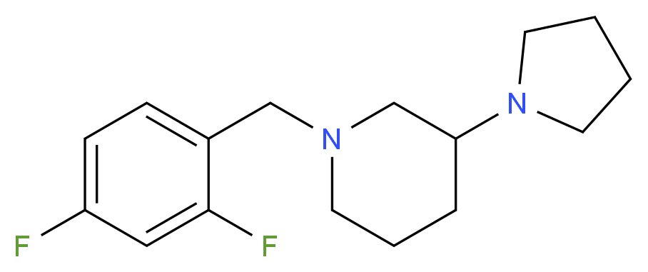 1-(2,4-difluorobenzyl)-3-(1-pyrrolidinyl)piperidine_Molecular_structure_CAS_)
