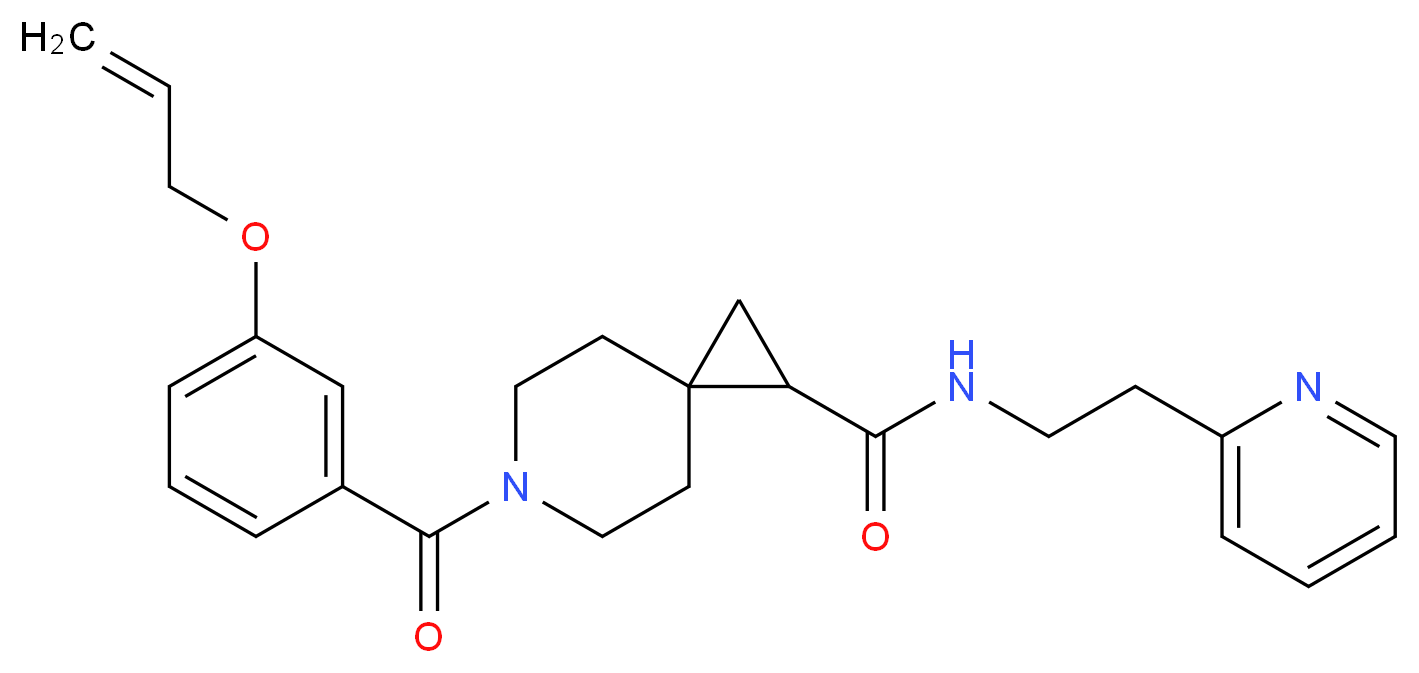6-[3-(allyloxy)benzoyl]-N-[2-(2-pyridinyl)ethyl]-6-azaspiro[2.5]octane-1-carboxamide_Molecular_structure_CAS_)