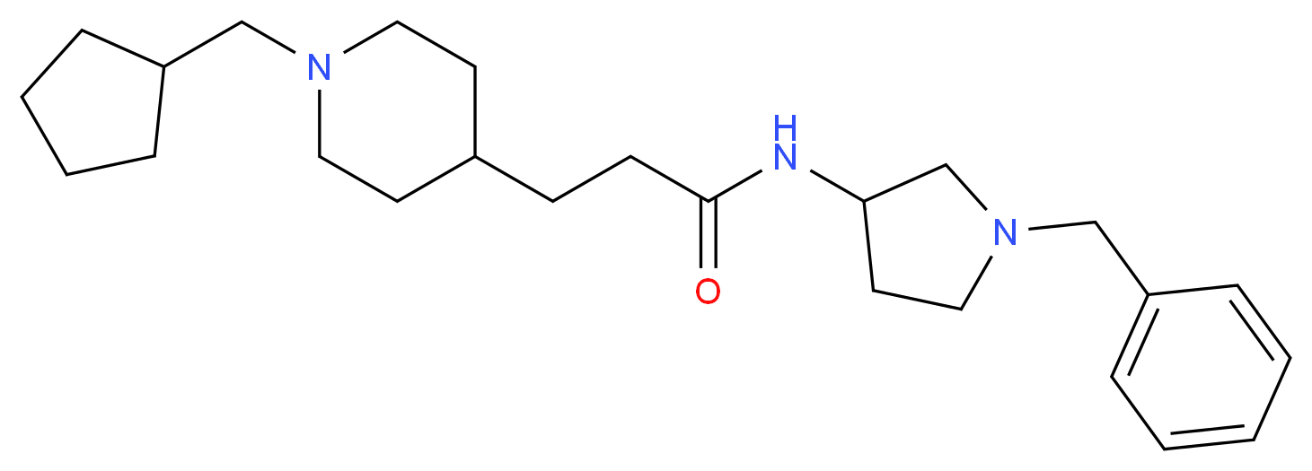 N-(1-benzyl-3-pyrrolidinyl)-3-[1-(cyclopentylmethyl)-4-piperidinyl]propanamide_Molecular_structure_CAS_)