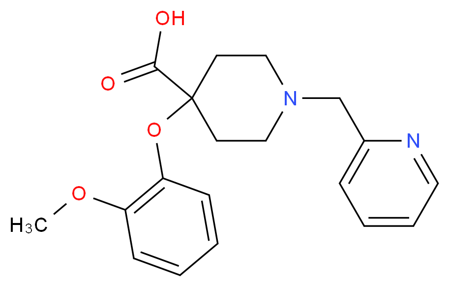 4-(2-methoxyphenoxy)-1-(pyridin-2-ylmethyl)piperidine-4-carboxylic acid_Molecular_structure_CAS_)