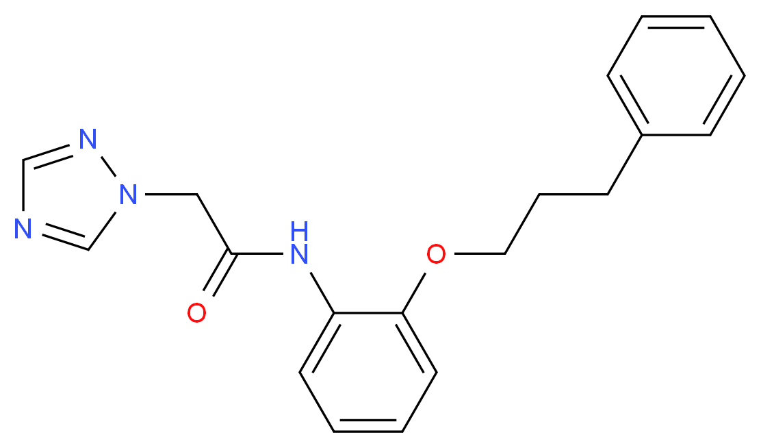 N-[2-(3-phenylpropoxy)phenyl]-2-(1H-1,2,4-triazol-1-yl)acetamide_Molecular_structure_CAS_)