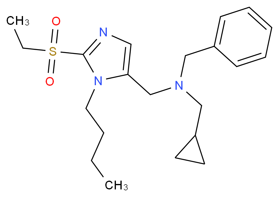 N-benzyl-1-[1-butyl-2-(ethylsulfonyl)-1H-imidazol-5-yl]-N-(cyclopropylmethyl)methanamine_Molecular_structure_CAS_)