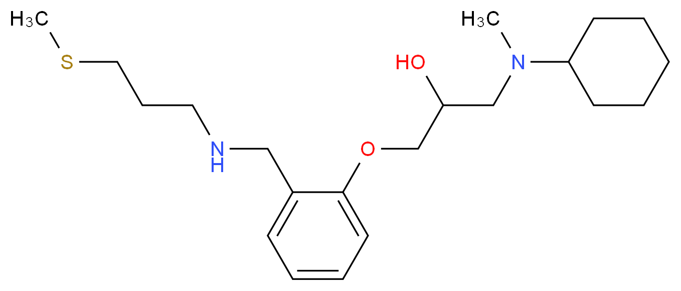 1-[cyclohexyl(methyl)amino]-3-[2-({[3-(methylthio)propyl]amino}methyl)phenoxy]-2-propanol_Molecular_structure_CAS_)