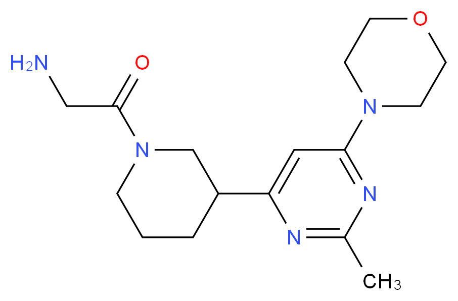 (2-{3-[2-methyl-6-(4-morpholinyl)-4-pyrimidinyl]-1-piperidinyl}-2-oxoethyl)amine_Molecular_structure_CAS_)