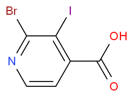 2-Bromo-3-iodo-isonicotinic acid_Molecular_structure_CAS_848243-29-8)
